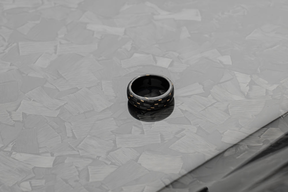 Mansory carbon ring with gold wire - MANSORY Boutiqe