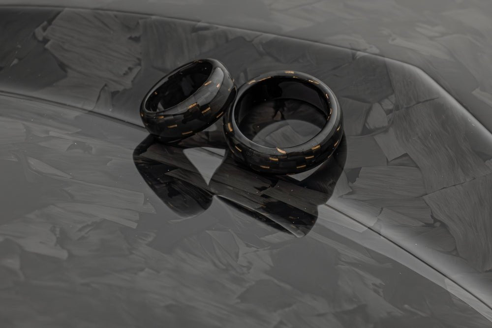 Mansory carbon ring with gold wire - MANSORY Boutiqe