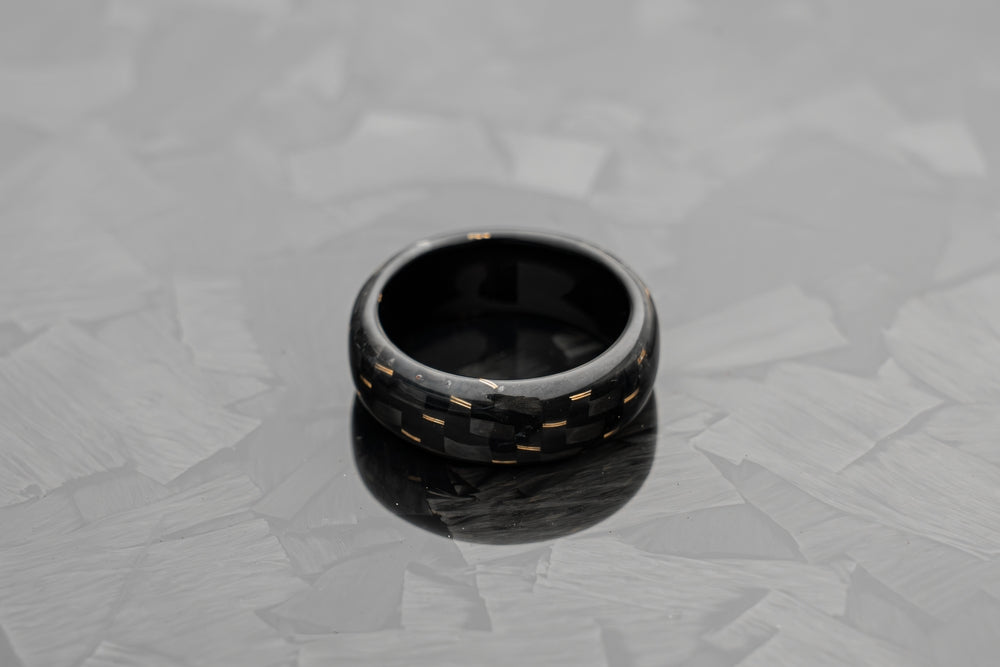 Mansory carbon ring with gold wire - MANSORY Boutiqe