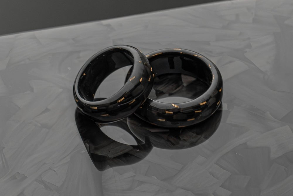 Mansory carbon ring with gold wire - MANSORY Boutiqe